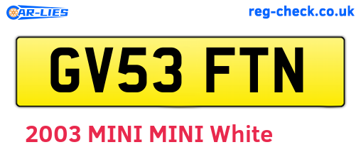 GV53FTN are the vehicle registration plates.