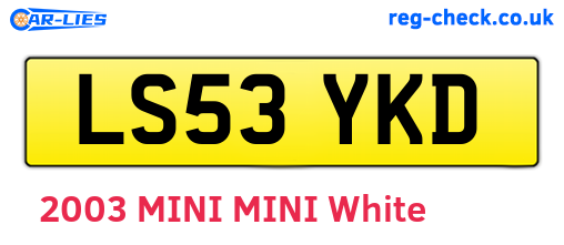 LS53YKD are the vehicle registration plates.