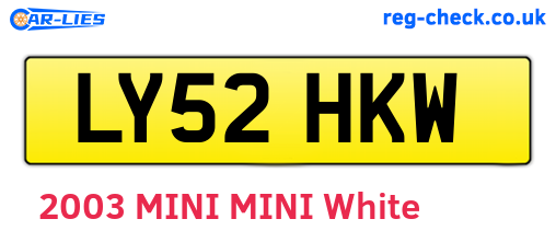 LY52HKW are the vehicle registration plates.