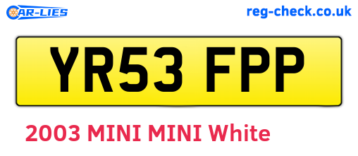 YR53FPP are the vehicle registration plates.