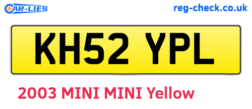 KH52YPL are the vehicle registration plates.