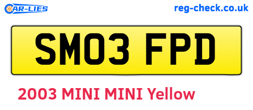 SM03FPD are the vehicle registration plates.
