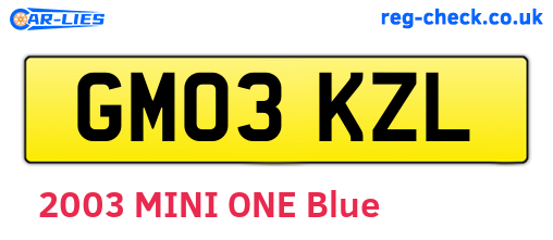 GM03KZL are the vehicle registration plates.