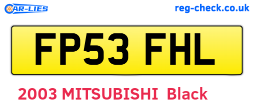 FP53FHL are the vehicle registration plates.
