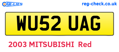 WU52UAG are the vehicle registration plates.