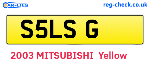S5LSG are the vehicle registration plates.