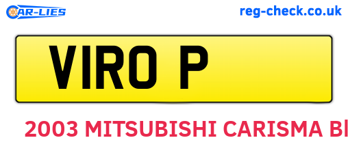 V1ROP are the vehicle registration plates.