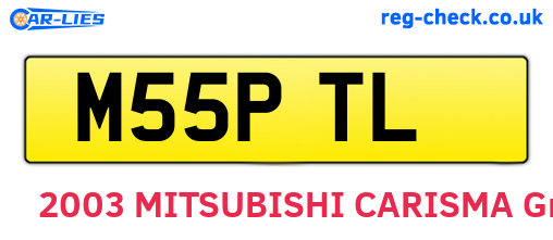 M55PTL are the vehicle registration plates.