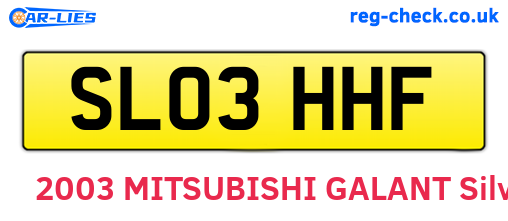 SL03HHF are the vehicle registration plates.