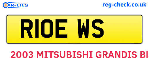 R10EWS are the vehicle registration plates.