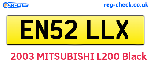 EN52LLX are the vehicle registration plates.
