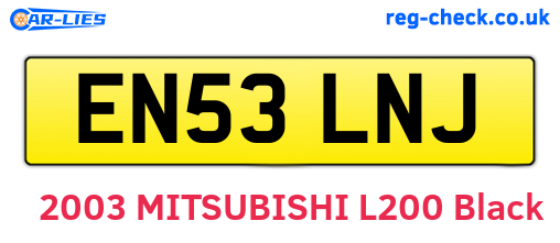 EN53LNJ are the vehicle registration plates.