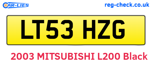 LT53HZG are the vehicle registration plates.