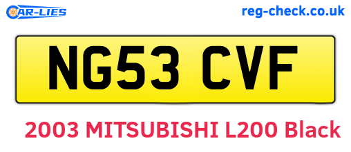 NG53CVF are the vehicle registration plates.