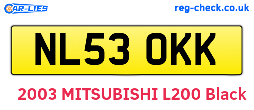 NL53OKK are the vehicle registration plates.