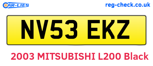 NV53EKZ are the vehicle registration plates.