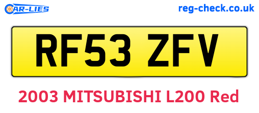 RF53ZFV are the vehicle registration plates.