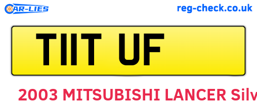 T11TUF are the vehicle registration plates.