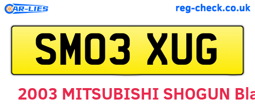 SM03XUG are the vehicle registration plates.