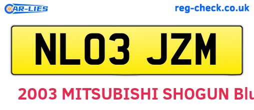 NL03JZM are the vehicle registration plates.