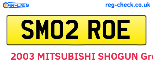 SM02ROE are the vehicle registration plates.