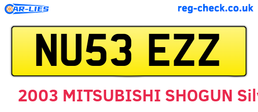 NU53EZZ are the vehicle registration plates.