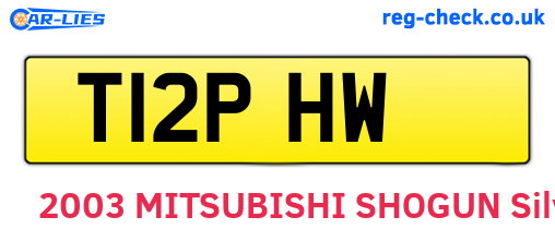 T12PHW are the vehicle registration plates.