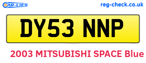 DY53NNP are the vehicle registration plates.