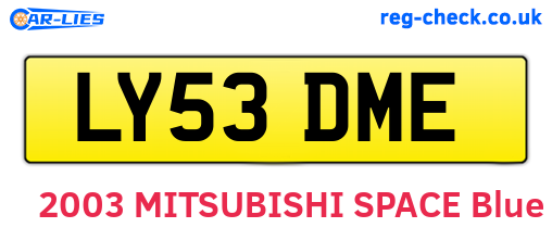 LY53DME are the vehicle registration plates.