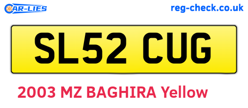 SL52CUG are the vehicle registration plates.
