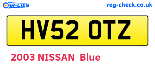 HV52OTZ are the vehicle registration plates.