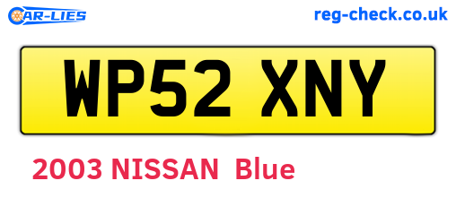 WP52XNY are the vehicle registration plates.