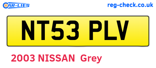 NT53PLV are the vehicle registration plates.