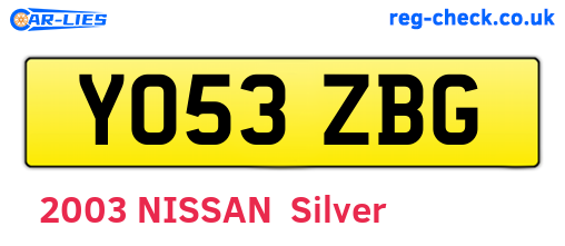 YO53ZBG are the vehicle registration plates.
