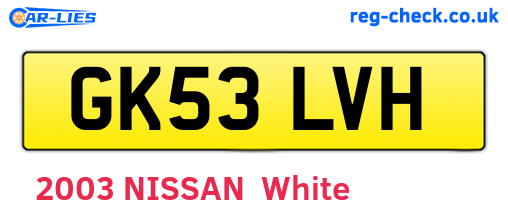 GK53LVH are the vehicle registration plates.