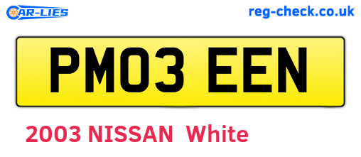 PM03EEN are the vehicle registration plates.