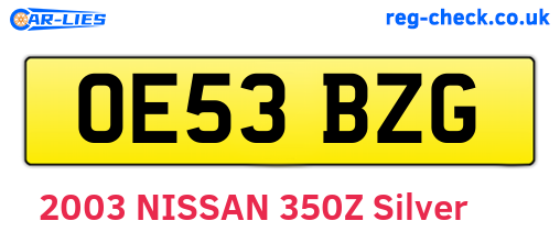 OE53BZG are the vehicle registration plates.