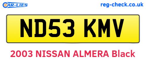 ND53KMV are the vehicle registration plates.
