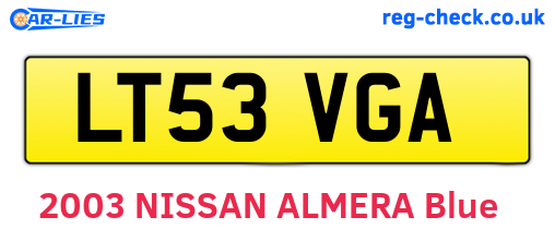 LT53VGA are the vehicle registration plates.