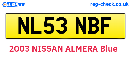 NL53NBF are the vehicle registration plates.