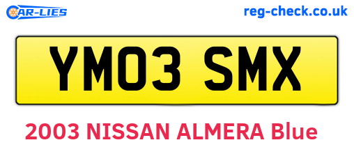 YM03SMX are the vehicle registration plates.