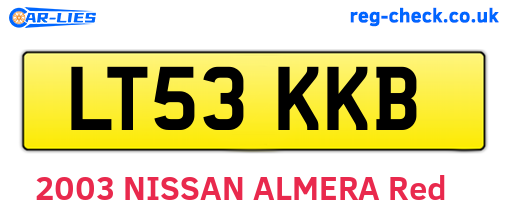 LT53KKB are the vehicle registration plates.