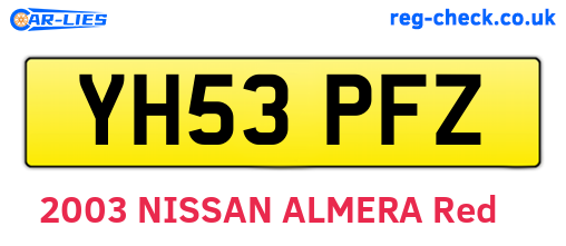YH53PFZ are the vehicle registration plates.