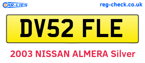 DV52FLE are the vehicle registration plates.