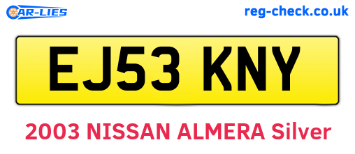 EJ53KNY are the vehicle registration plates.