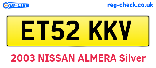 ET52KKV are the vehicle registration plates.