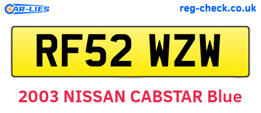 RF52WZW are the vehicle registration plates.
