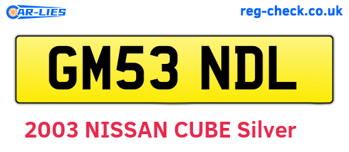 GM53NDL are the vehicle registration plates.