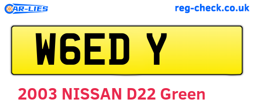 W6EDY are the vehicle registration plates.