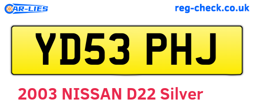 YD53PHJ are the vehicle registration plates.